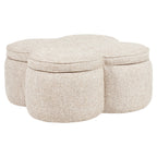 Pouf & repose-pieds Corbeau sand tweed