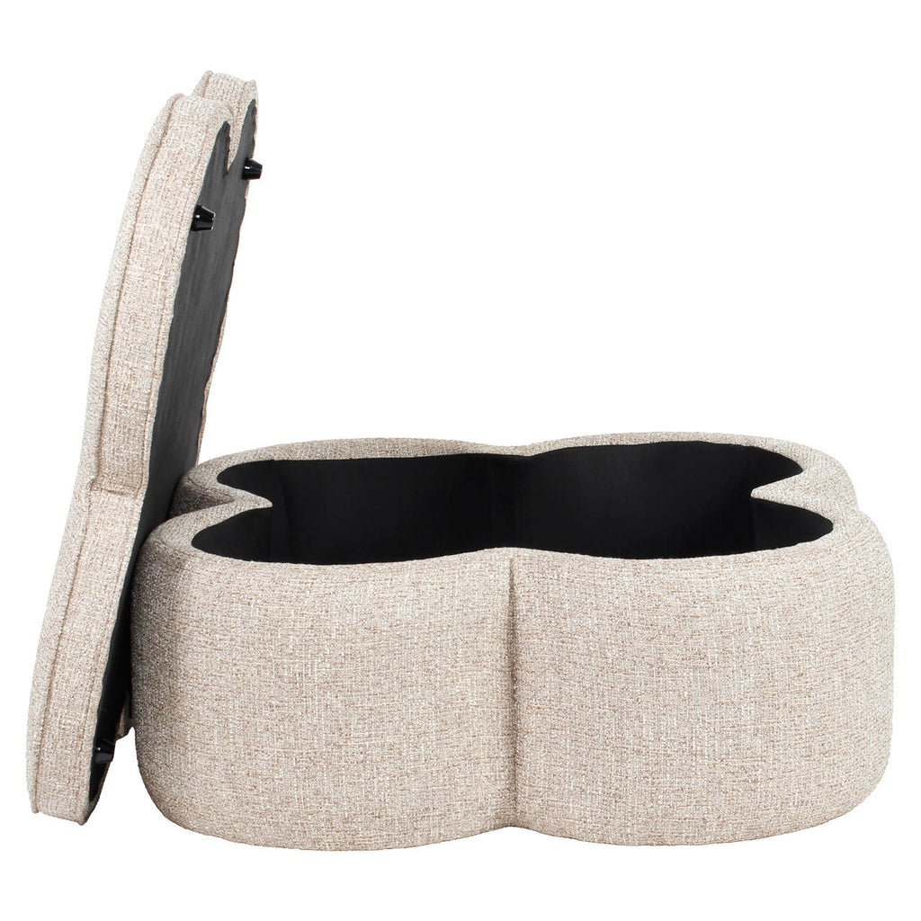 Pouf & repose-pieds Corbeau sand tweed