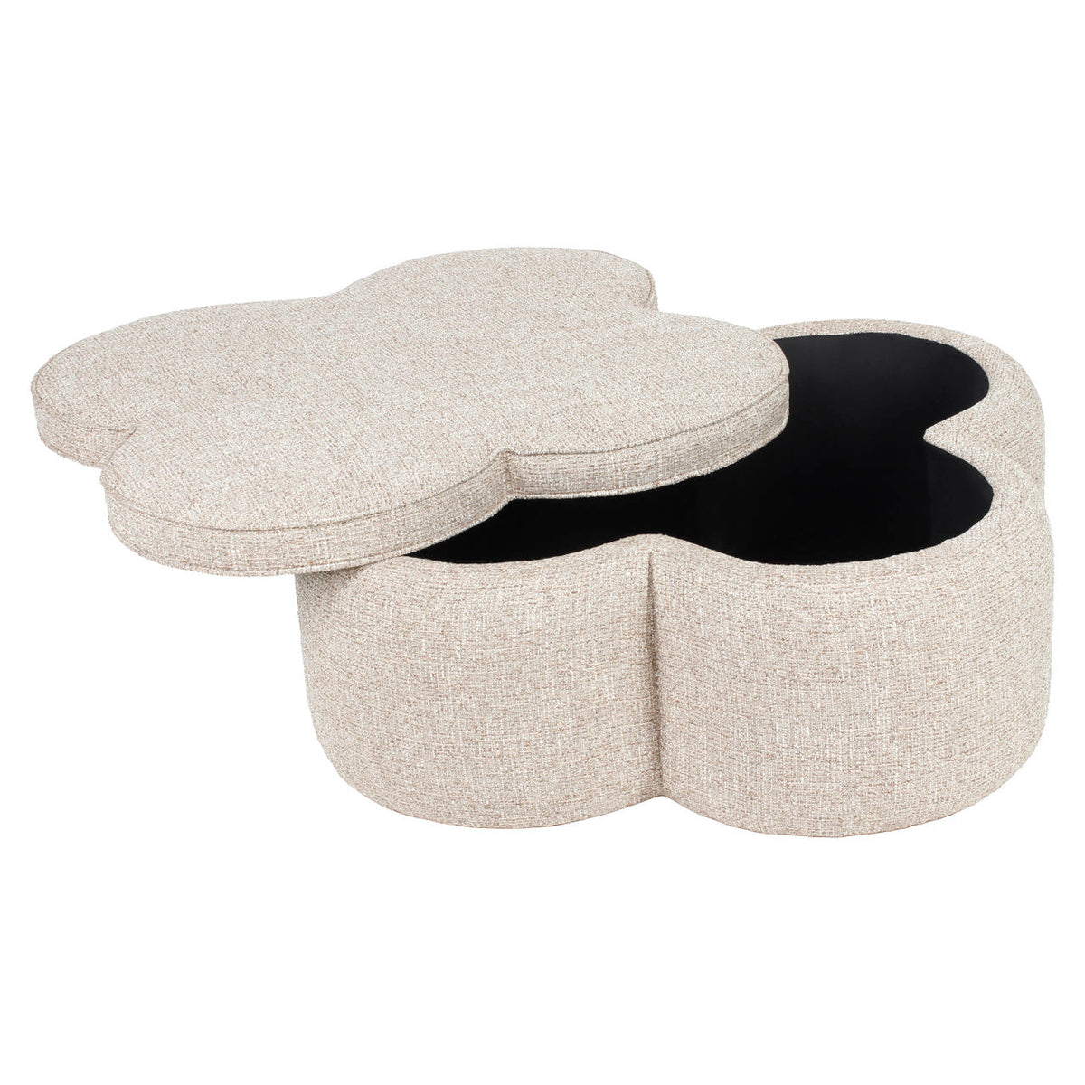 Pouf & repose-pieds Corbeau sand tweed