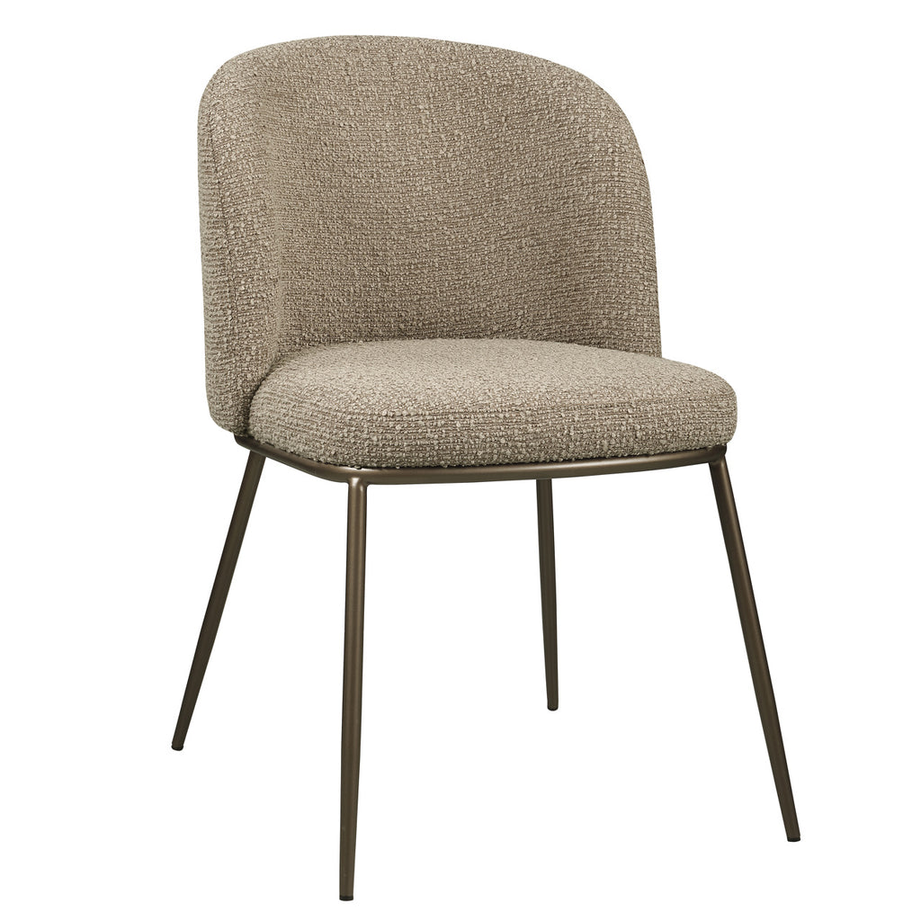 Chaise de salle à manger Elvi mocca chunky fire retardant (Set of 2)