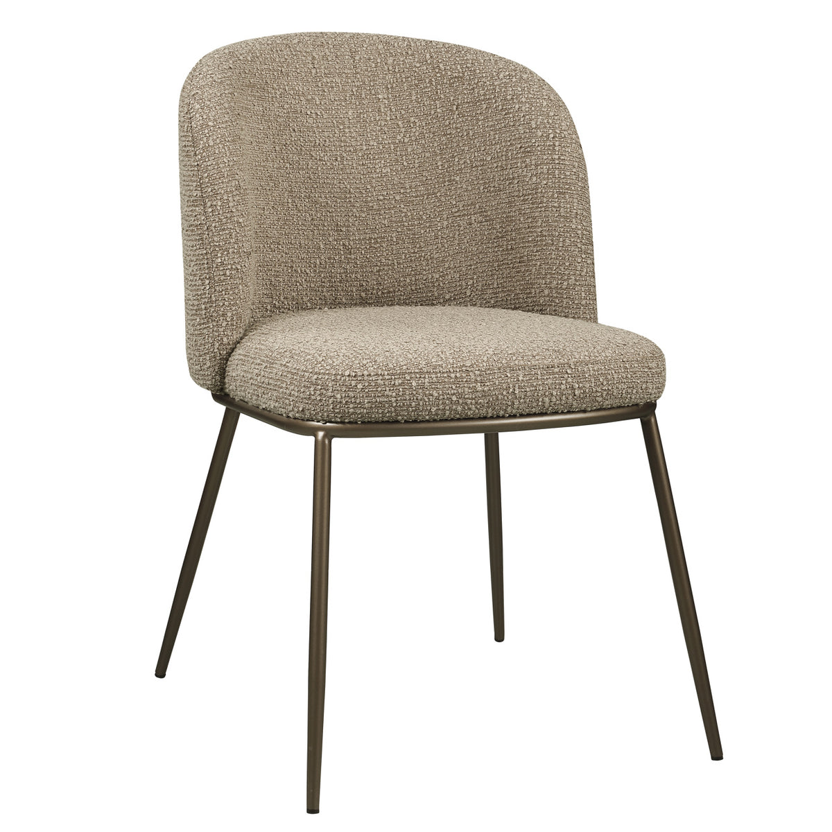 Chaise de salle à manger Elvi mocca chunky fire retardant (Set of 2)