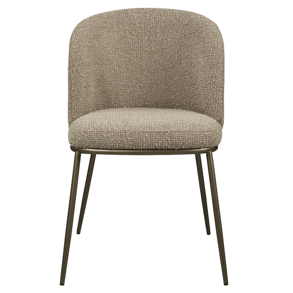 Chaise de salle à manger Elvi mocca chunky fire retardant (Set of 2)