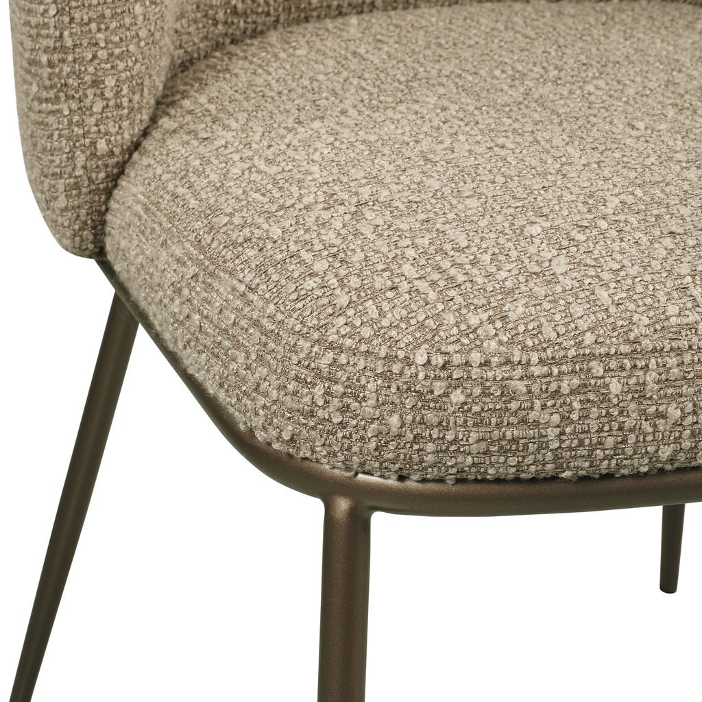 Chaise de salle à manger Elvi mocca chunky fire retardant (Set of 2)