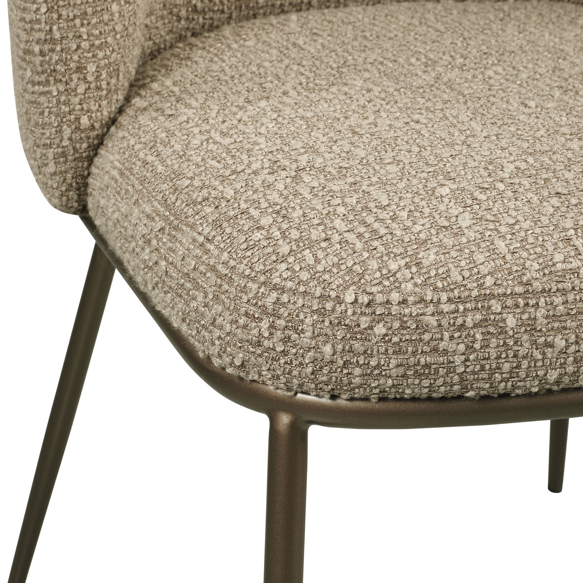 Chaise de salle à manger Elvi mocca chunky fire retardant (Set of 2)