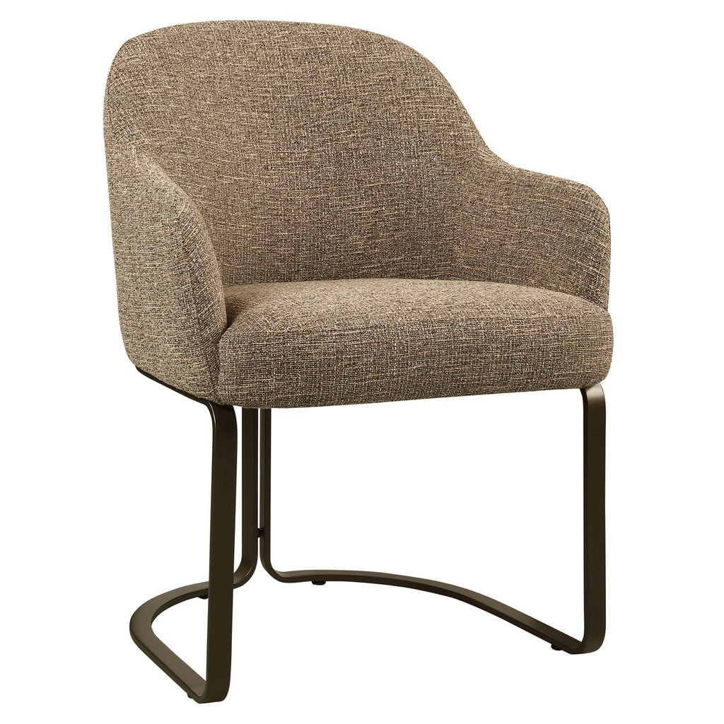Chaise de salle à manger Hadley brown tweed fire retardant