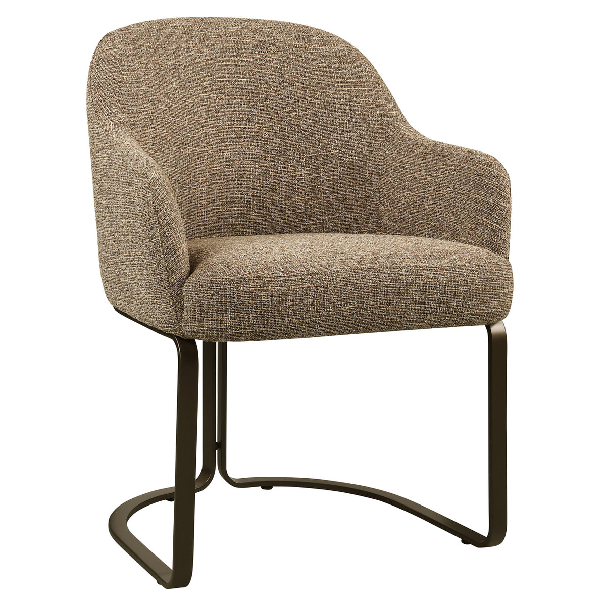 Chaise de salle à manger Hadley brown tweed fire retardant