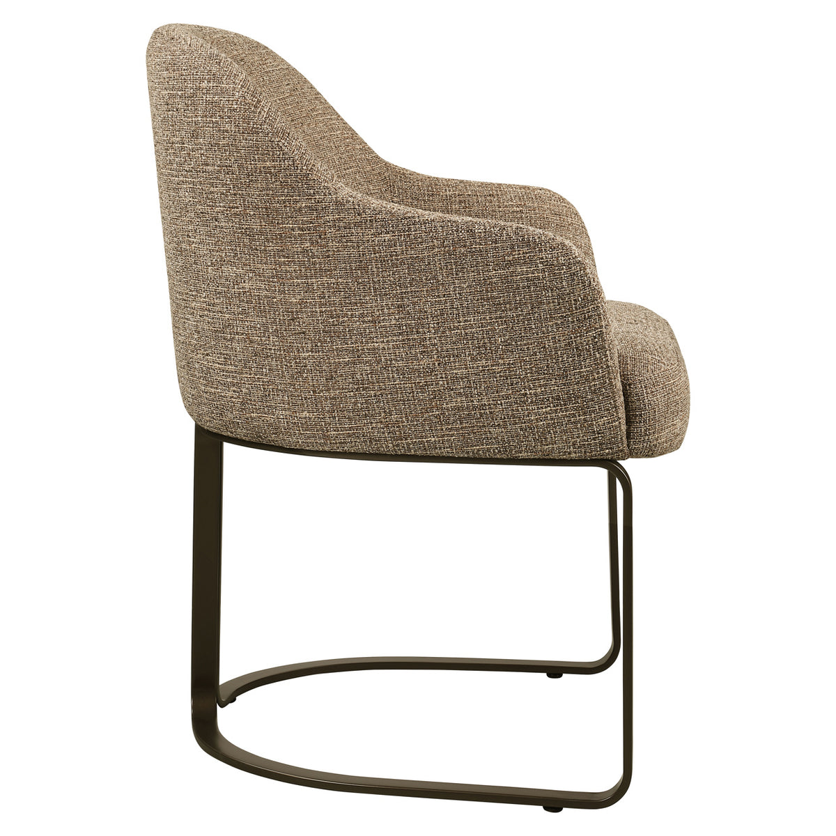 Chaise de salle à manger Hadley brown tweed fire retardant