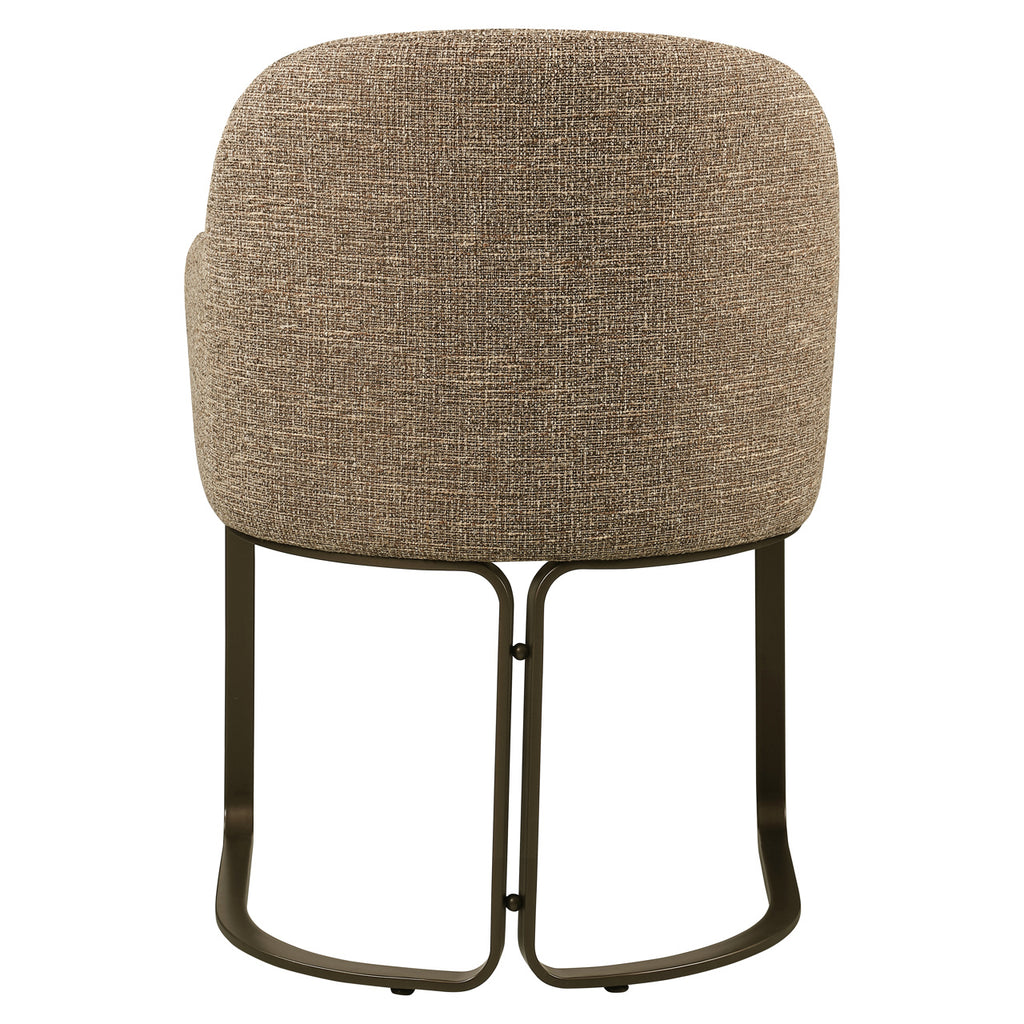 Chaise de salle à manger Hadley brown tweed fire retardant
