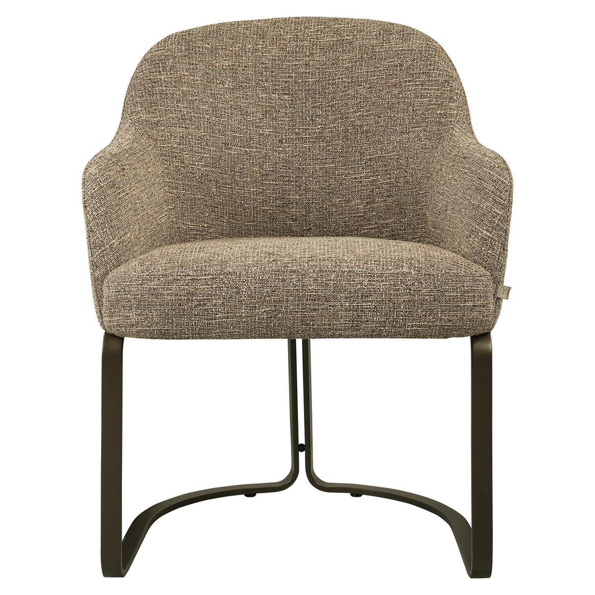 Chaise de salle à manger Hadley brown tweed fire retardant