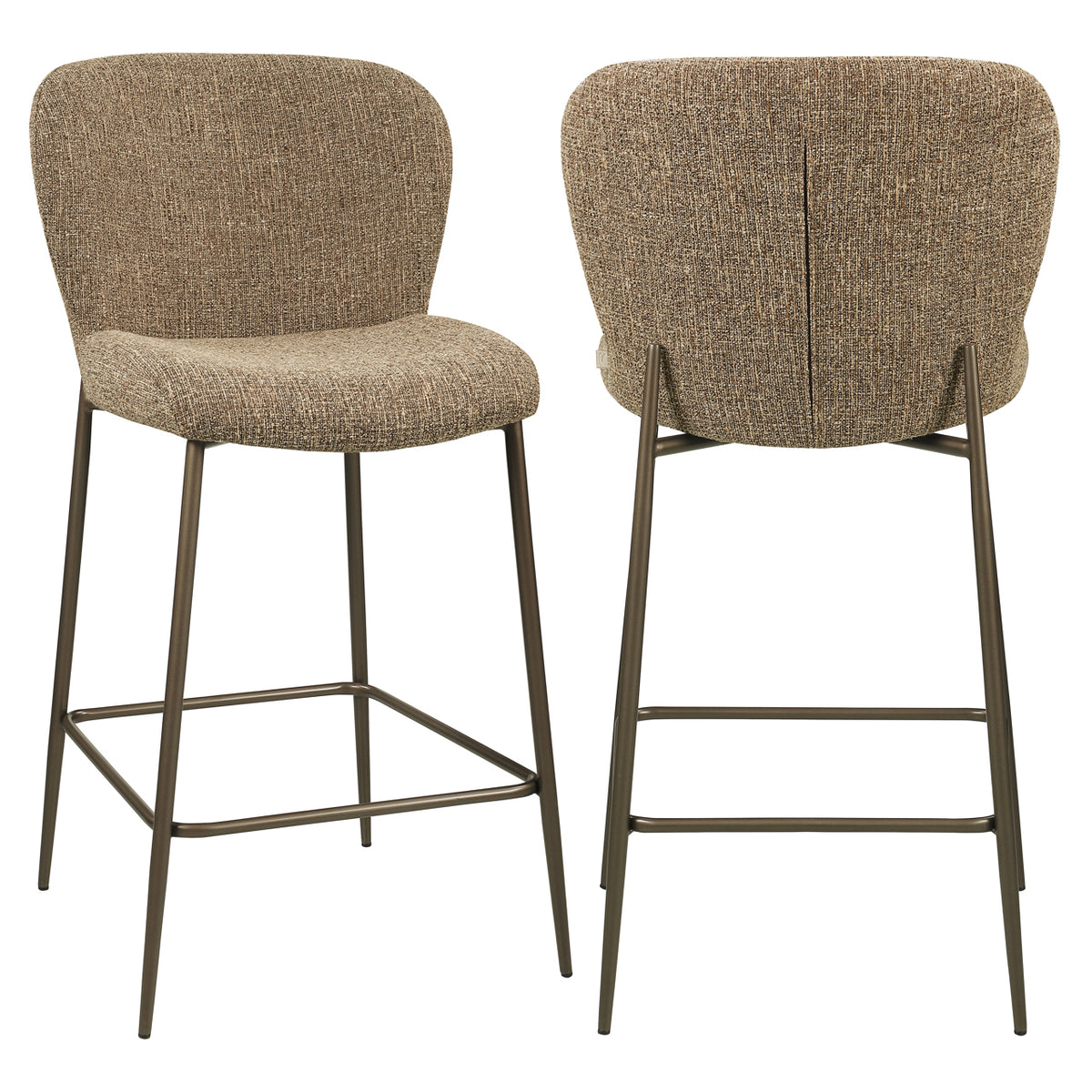 Tabouret de comptoir Odarby brown tweed fire retardant