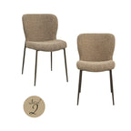 Chaise de salle à manger Odarby brown tweed fire retardant (Set of 2)