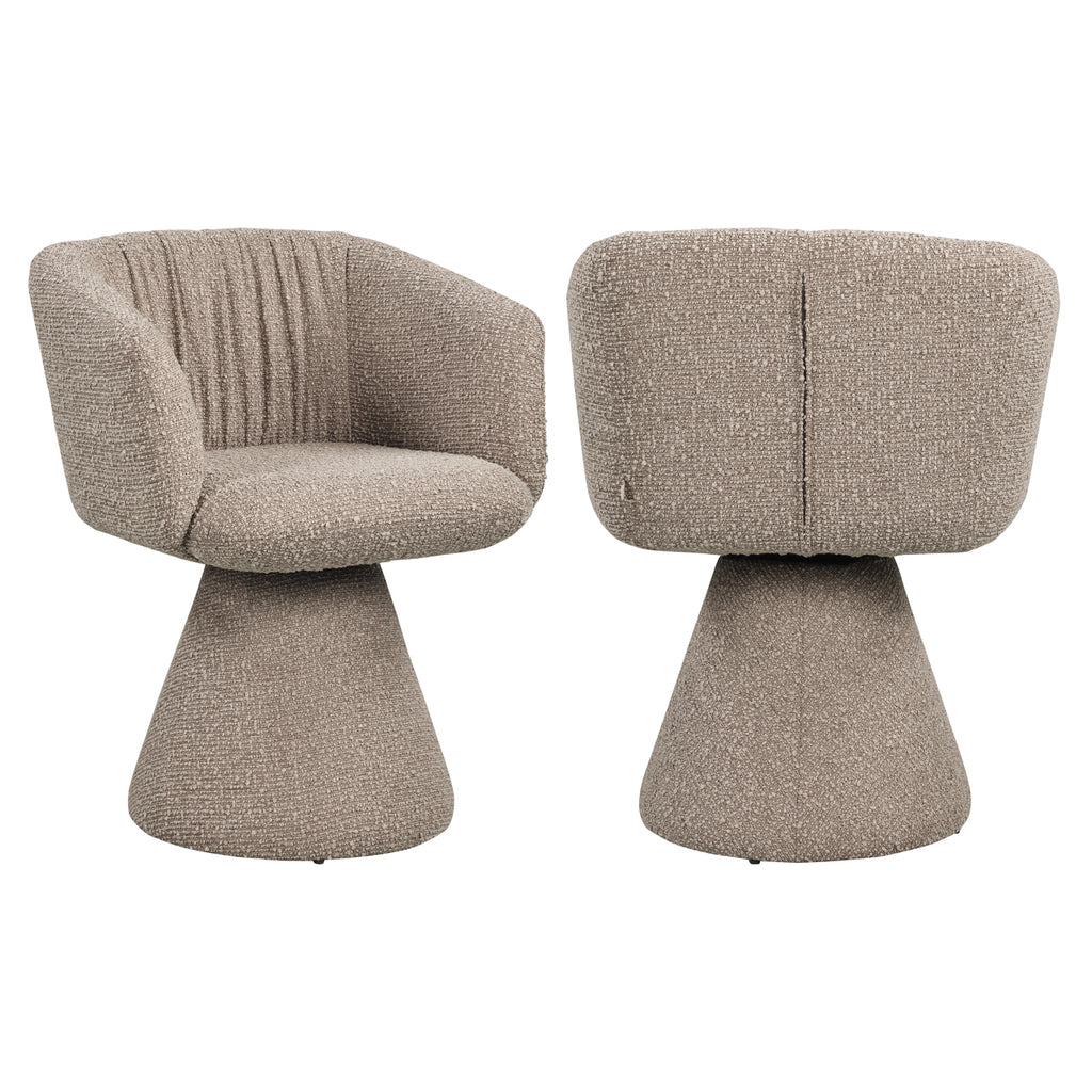 Chaise de salle à manger Madeline mocca chunky swivel