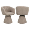 Chaise de salle à manger Madeline mocca chunky swivel