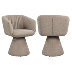 Chaise de salle à manger Madeline mocca chunky swivel