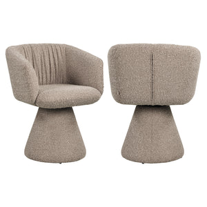 Chaise de salle à manger Madeline mocca chunky swivel