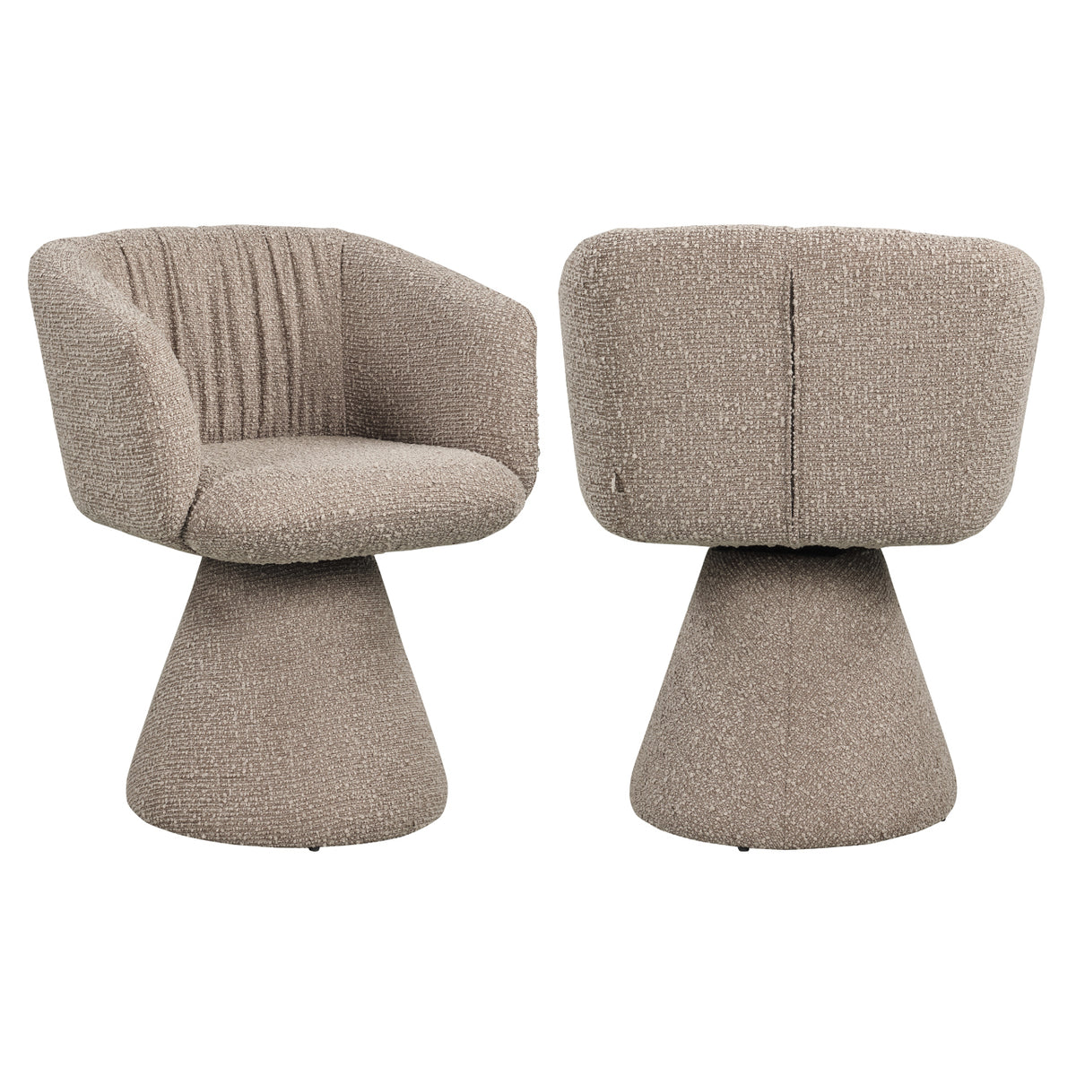 Chaise de salle à manger Madeline mocca chunky swivel