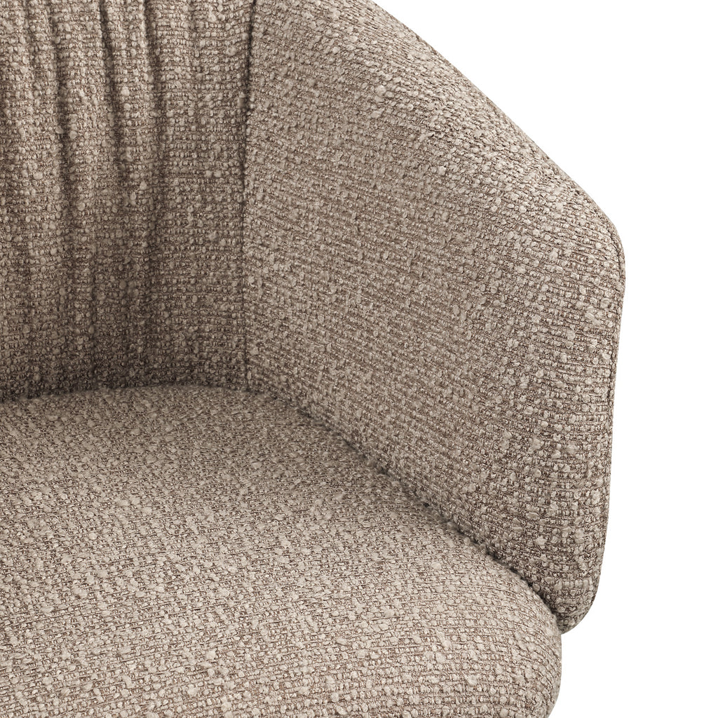 Chaise de salle à manger Madeline mocca chunky swivel