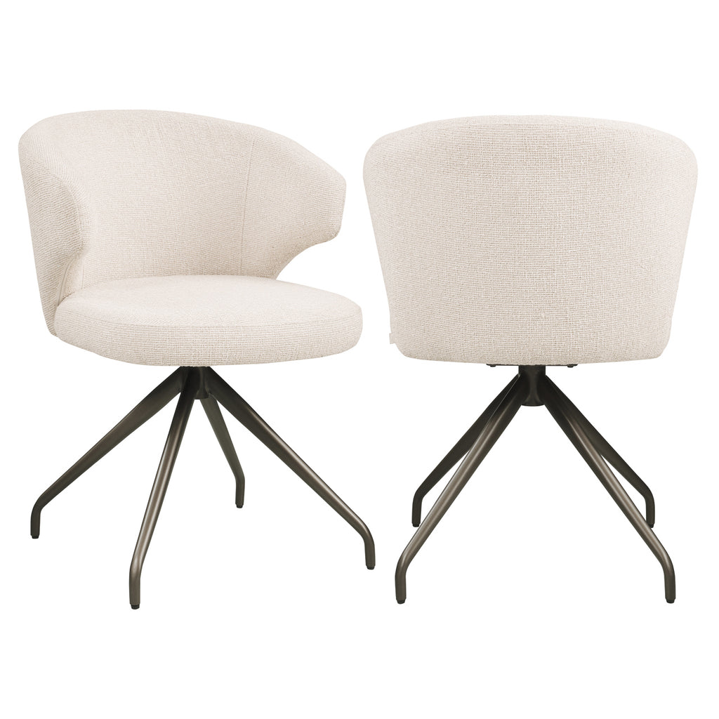 Chaise de salle à manger Milly biscotti swivel