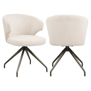 Chaise de salle à manger Milly biscotti swivel