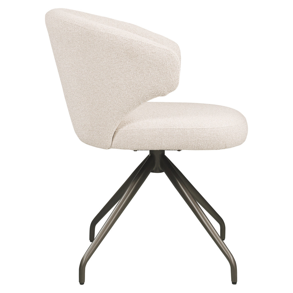 Chaise de salle à manger Milly biscotti swivel