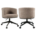 Chaise de salle à manger Rochenne mocca linear swivel on wheels