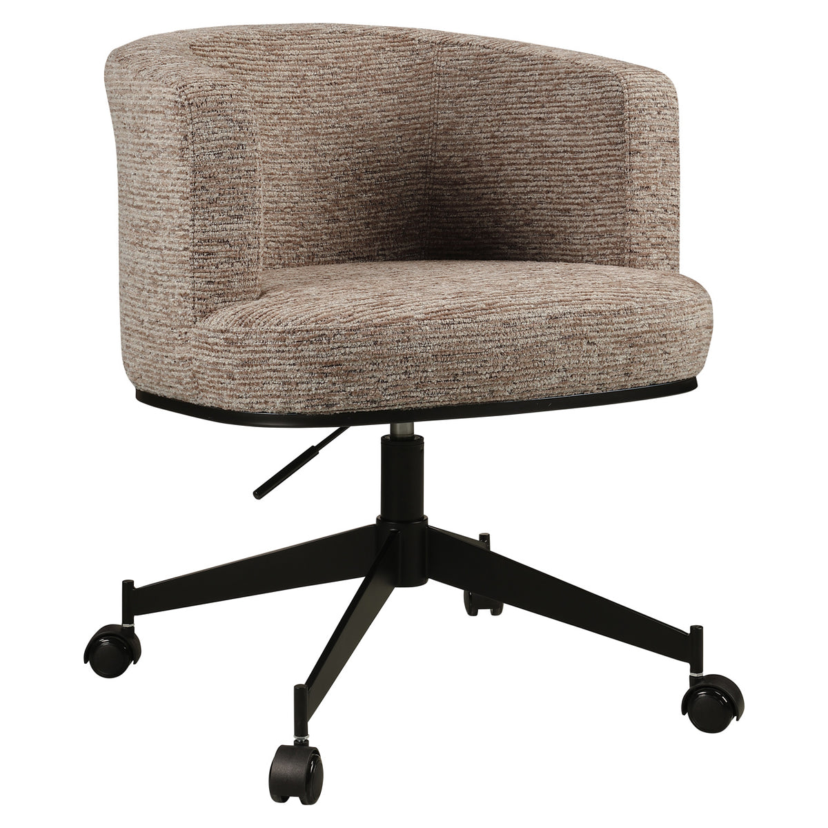 Chaise de salle à manger Rochenne mocca linear swivel on wheels