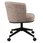 Chaise de salle à manger Rochenne mocca linear swivel on wheels