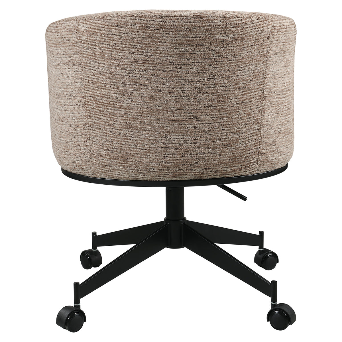 Chaise de salle à manger Rochenne mocca linear swivel on wheels