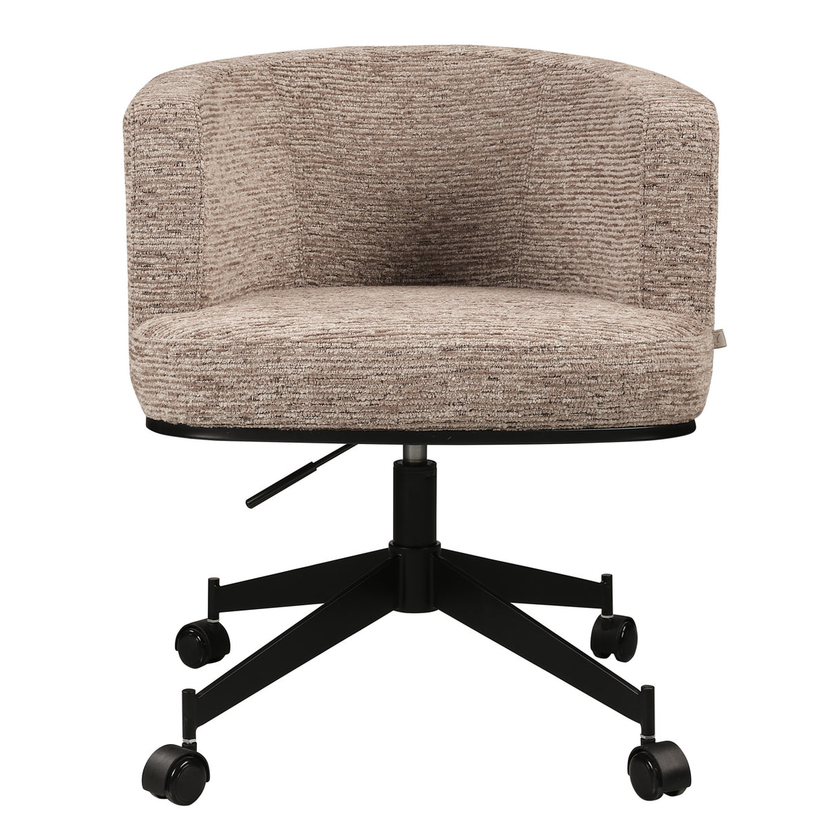 Chaise de salle à manger Rochenne mocca linear swivel on wheels