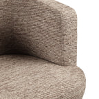 Chaise de salle à manger Rochenne mocca linear swivel on wheels