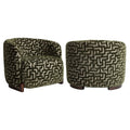 Fauteuil lounge Hannah moss labyrinth fire retardant