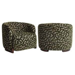 Fauteuil lounge Hannah moss labyrinth fire retardant