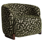 Fauteuil lounge Hannah moss labyrinth fire retardant