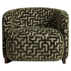 Fauteuil lounge Hannah moss labyrinth fire retardant