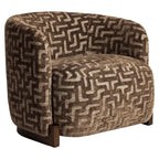 Fauteuil lounge Hannah brown labyrinth fire retardant