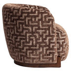 Fauteuil lounge Hannah brown labyrinth fire retardant