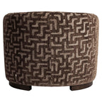 Fauteuil lounge Hannah brown labyrinth fire retardant
