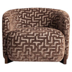 Fauteuil lounge Hannah brown labyrinth fire retardant