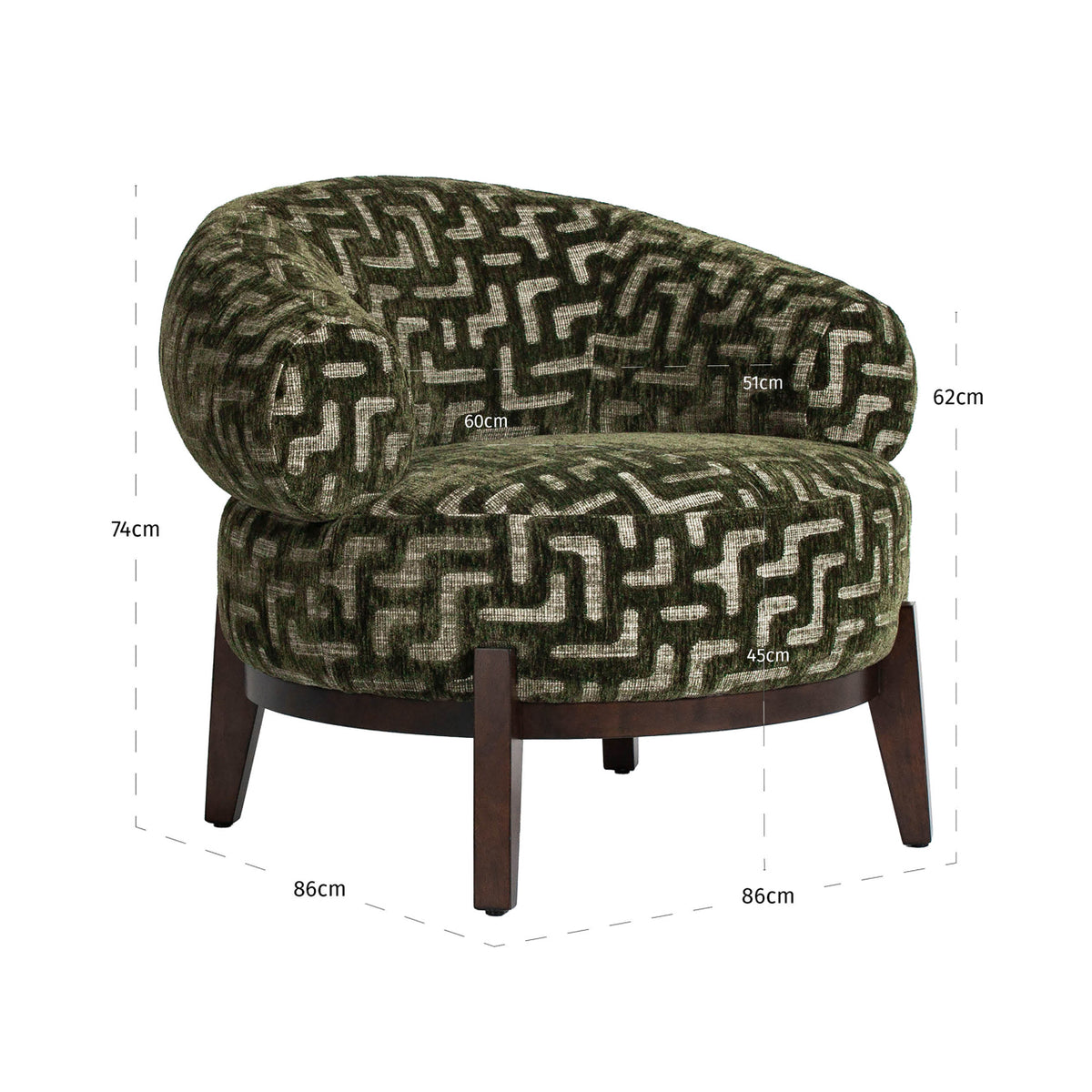 Fauteuil lounge Montana moss labyrinth