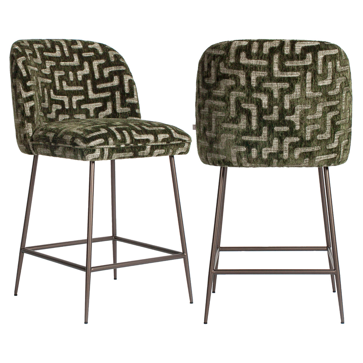 Tabouret de comptoir Pullitzer moss labyrinth
