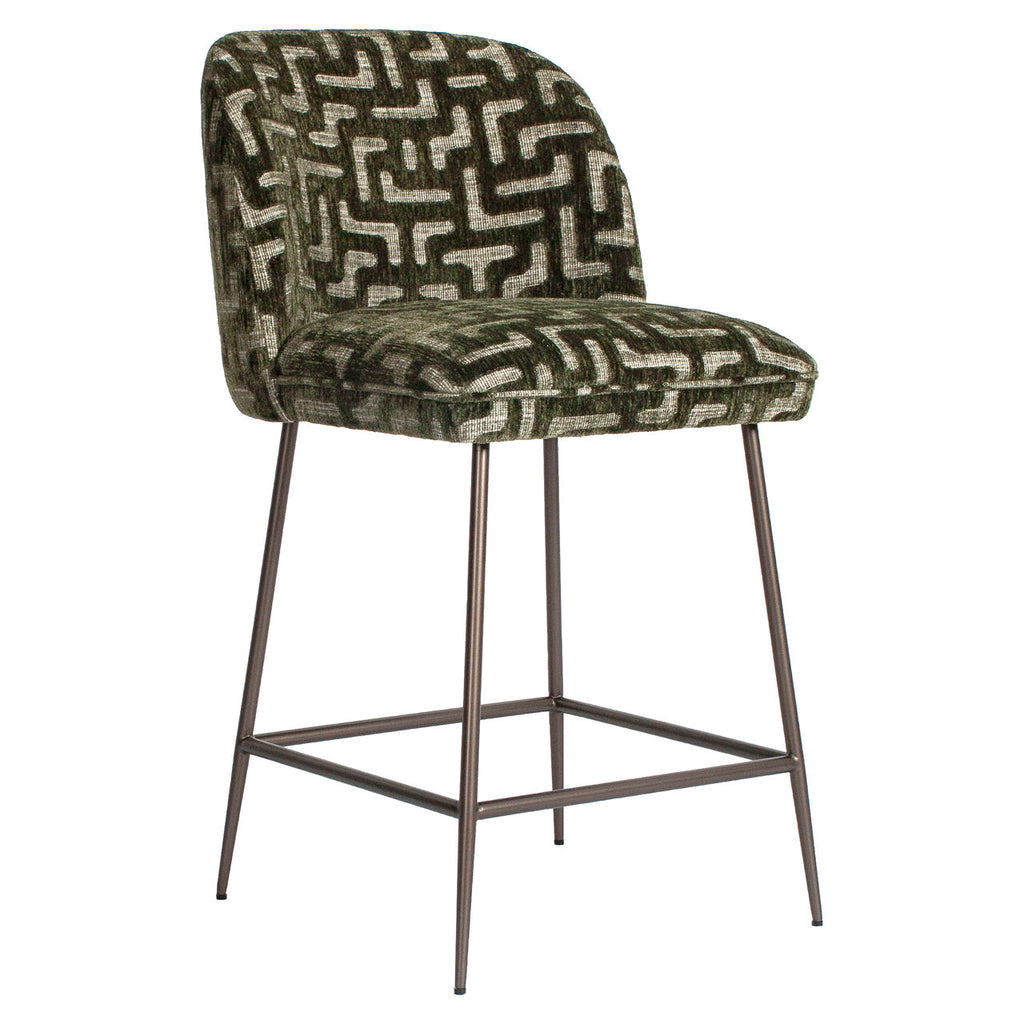Tabouret de comptoir Pullitzer moss labyrinth