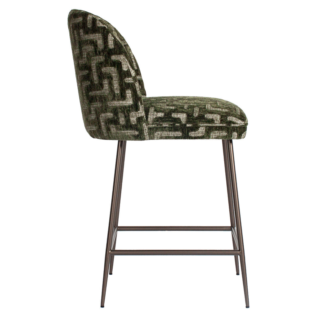 Tabouret de comptoir Pullitzer moss labyrinth