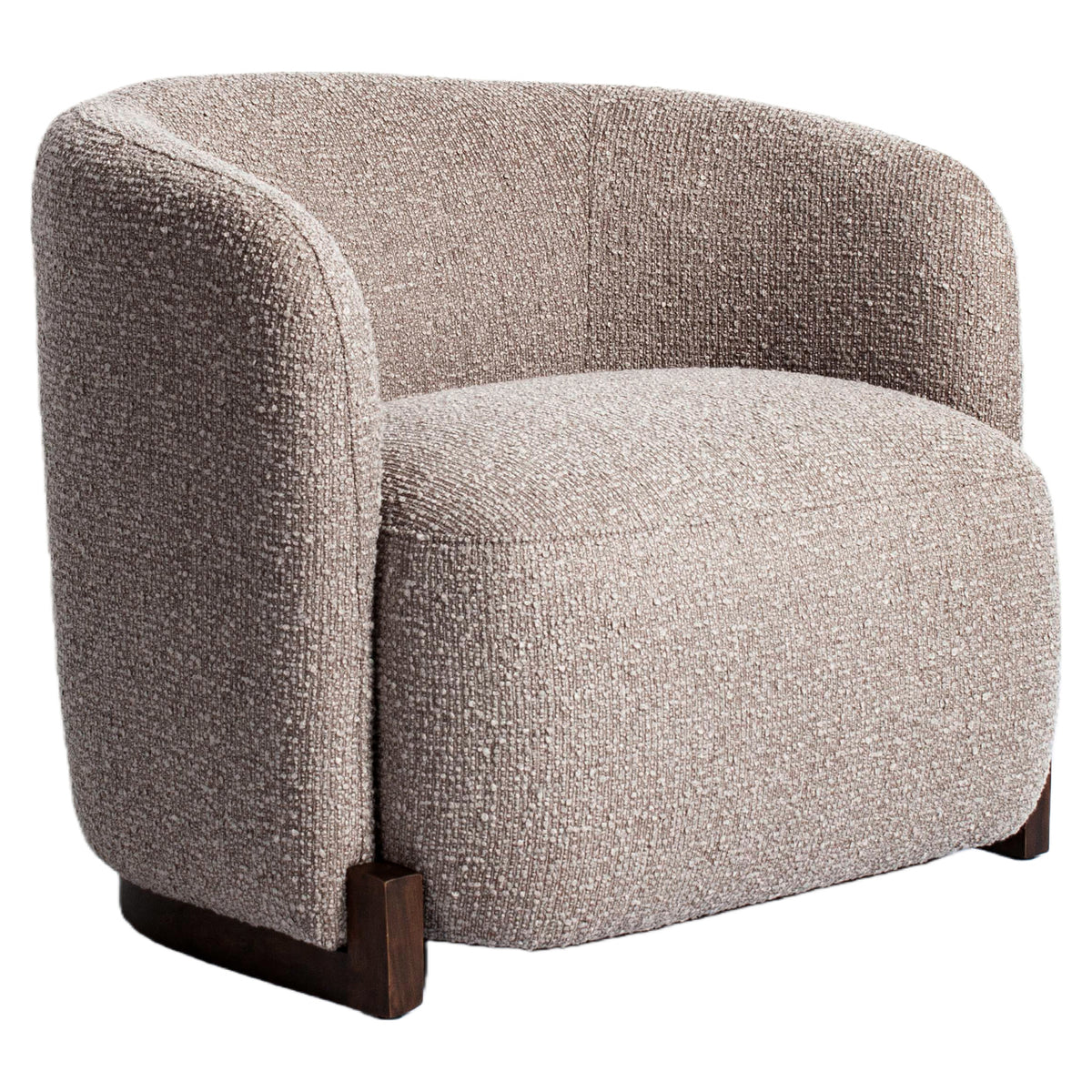Fauteuil lounge Hannah mocca chunky fire retardant