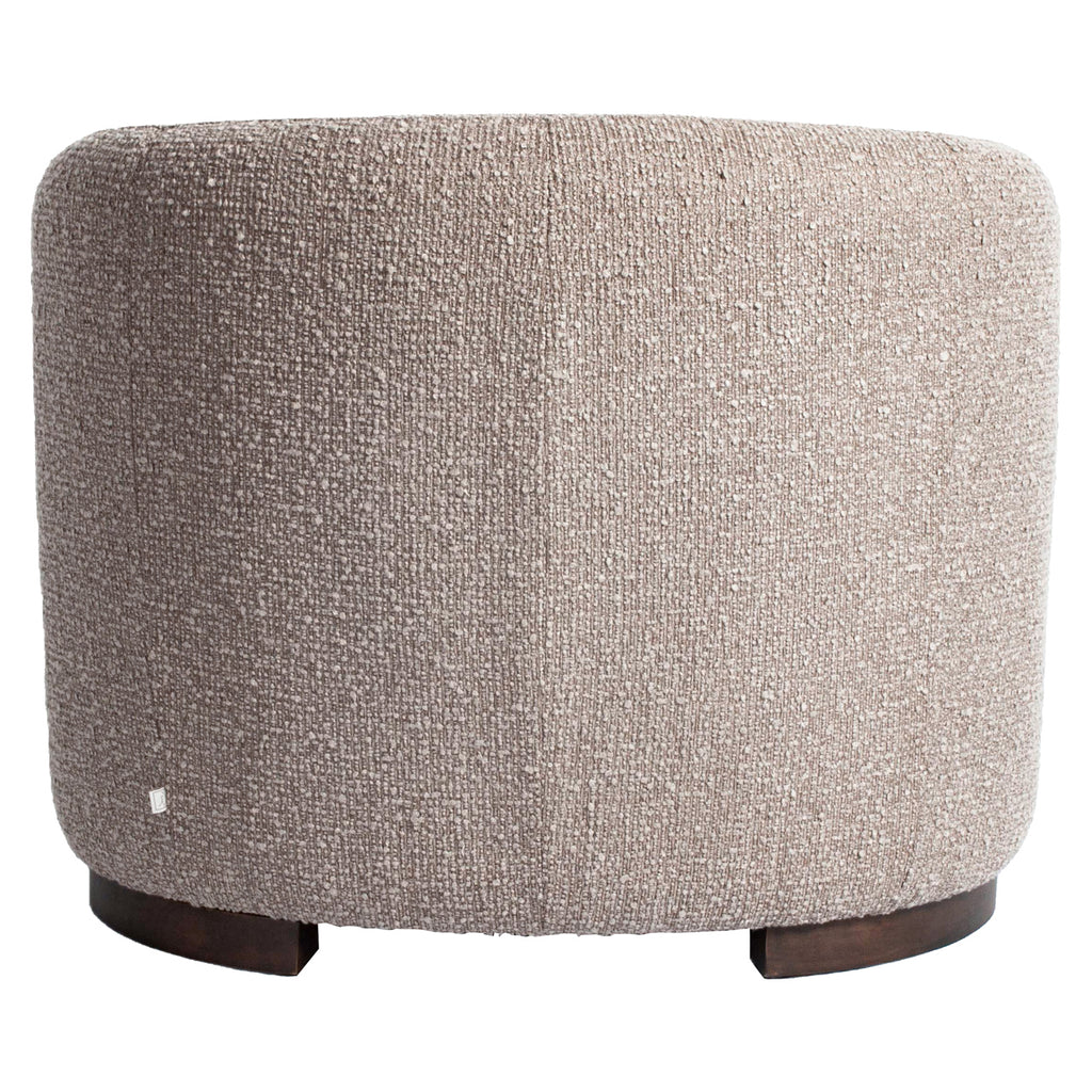 Fauteuil lounge Hannah mocca chunky fire retardant