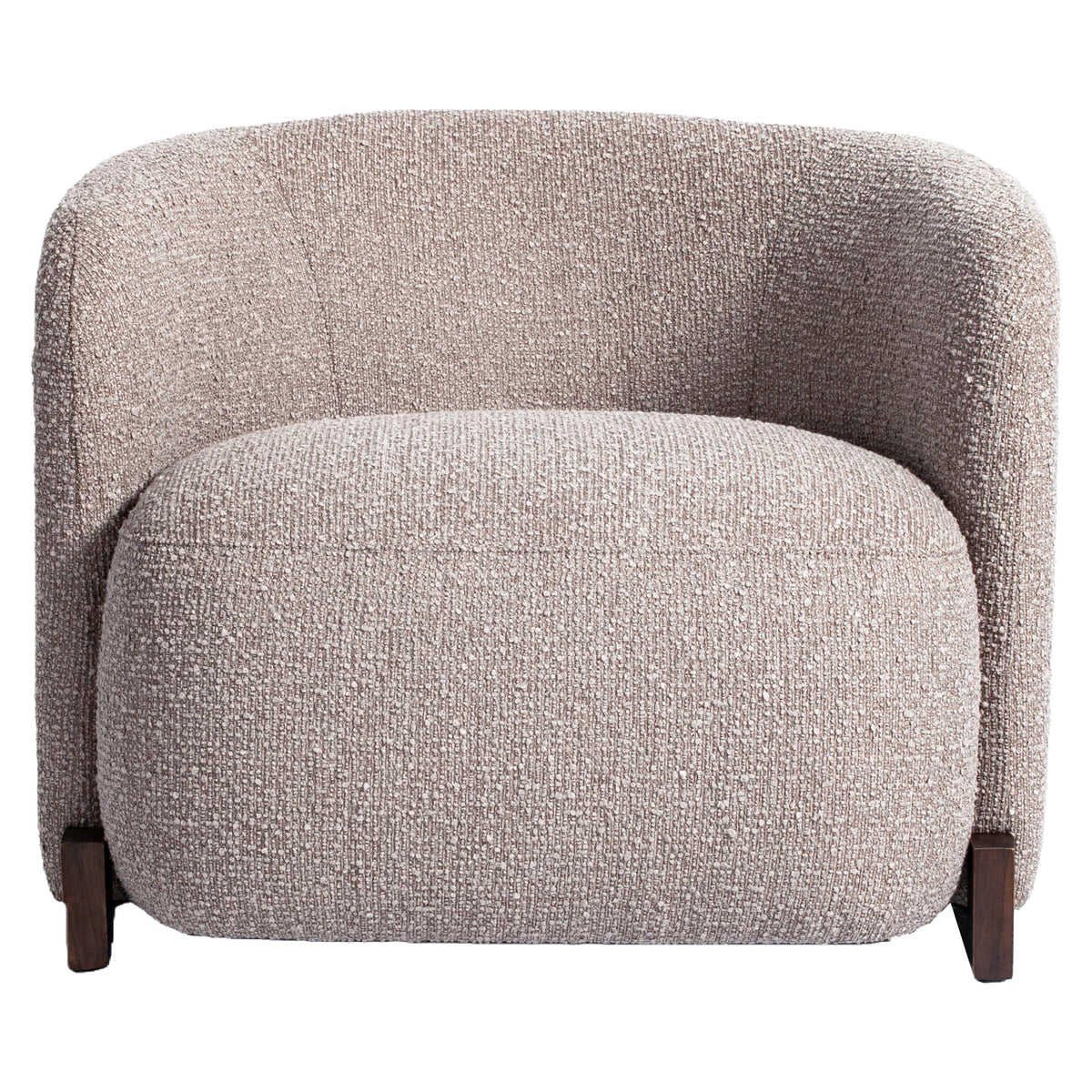Fauteuil lounge Hannah mocca chunky fire retardant