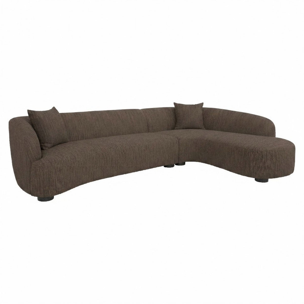 Canapé Pandora brown chunky lounge right