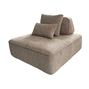 Canapé Tudor mocca boldweave 1-seater movable backrest