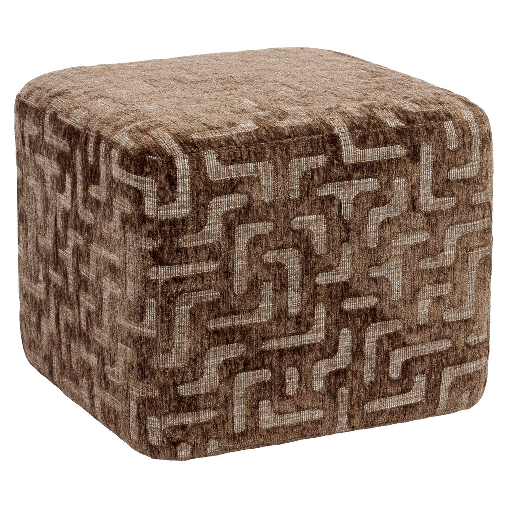 Pouf & repose-pieds Ciela brown labyrinth