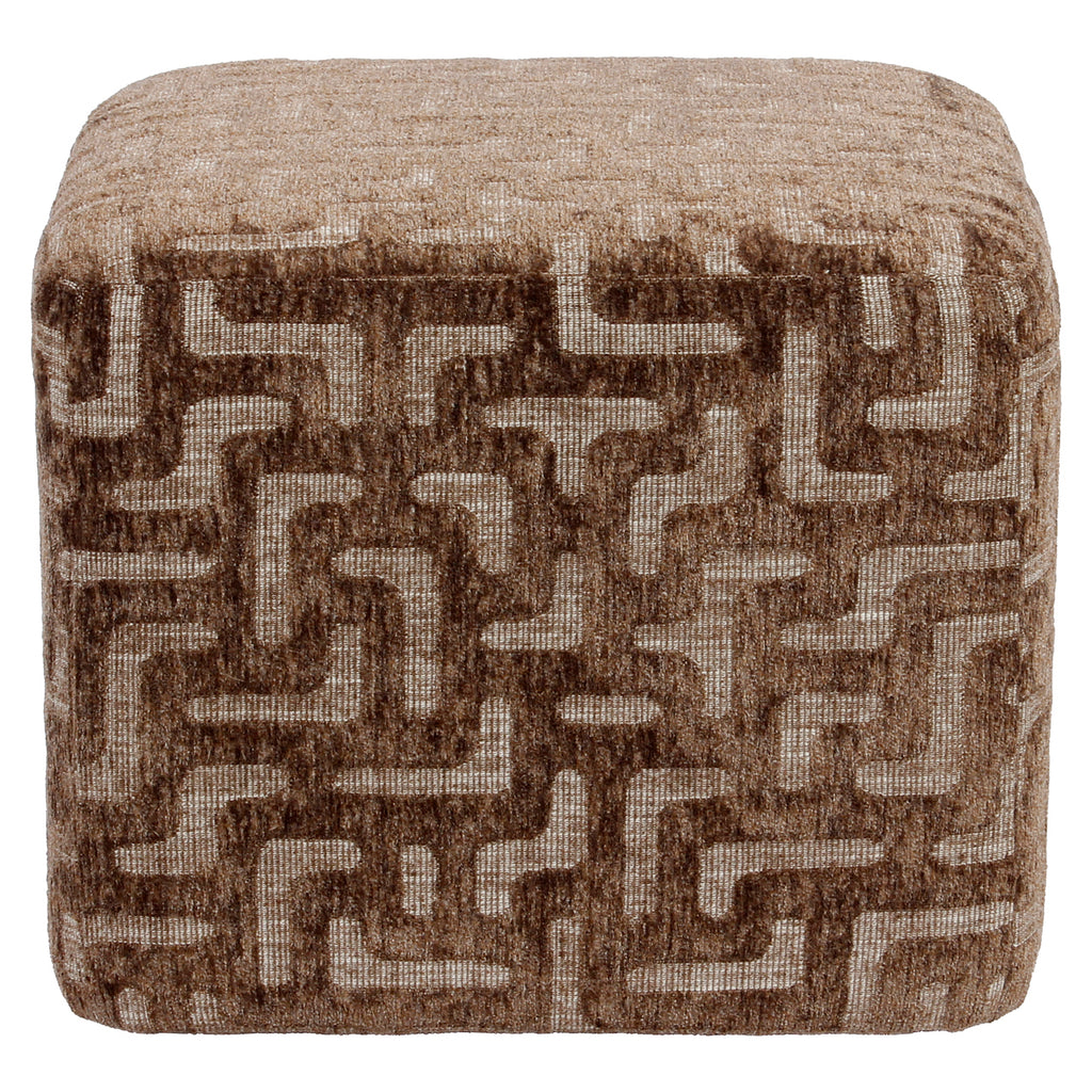 Pouf & repose-pieds Ciela brown labyrinth