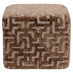 Pouf & repose-pieds Ciela brown labyrinth